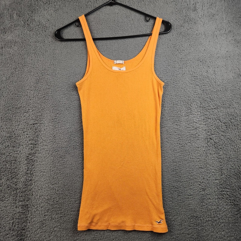 Vtg Y2K Hollister Cami Tank Top Large Racerback Ribbed Stretch Long Bella Swan